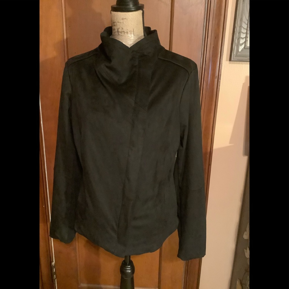 CHAPS Black Ultra Suede Jacket